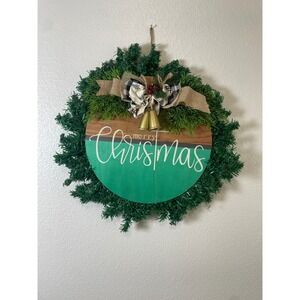 Christmas Wreath Unbranded Home Decor OS Green Excellent Rustic Farmhouse Bells